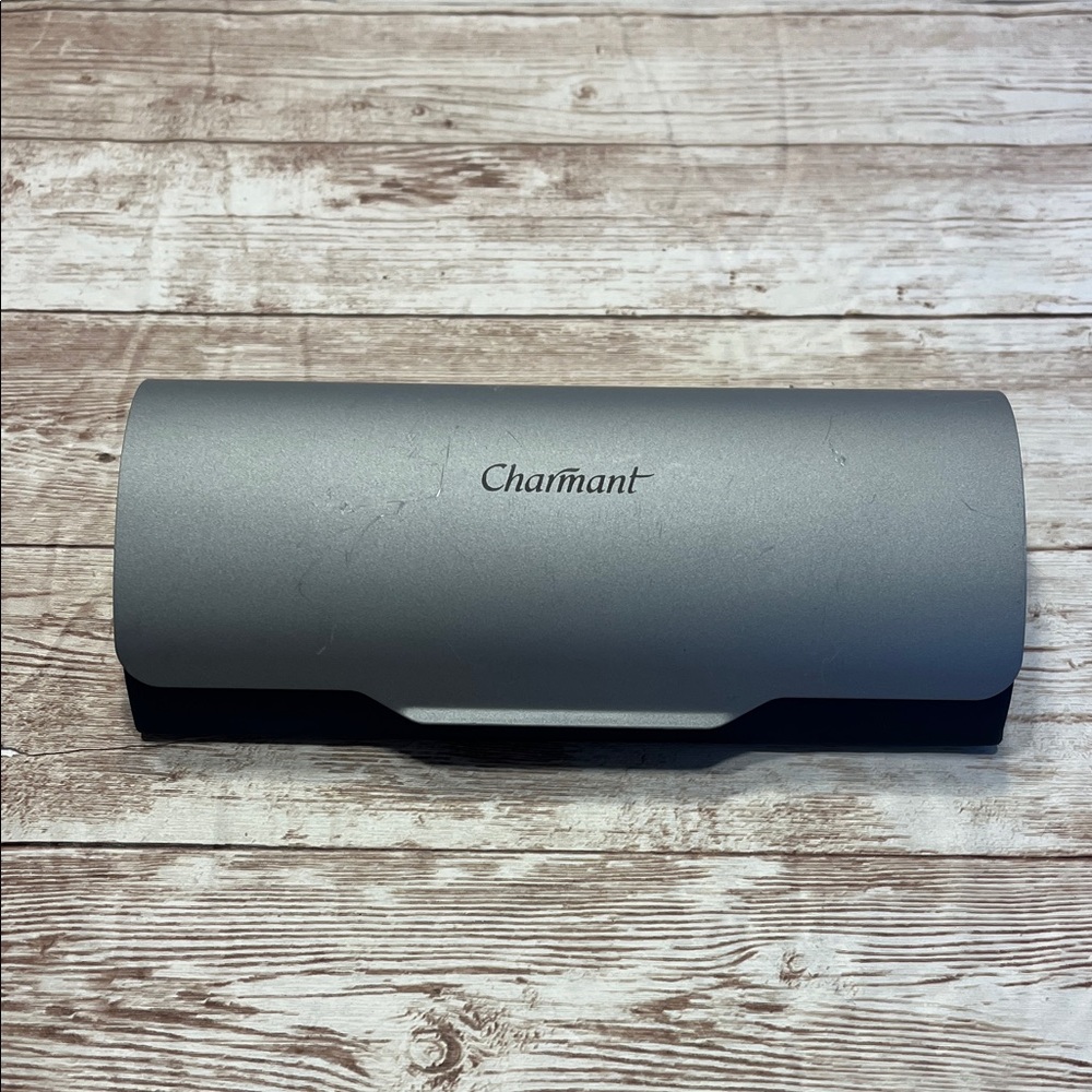 Copy Charmant Silver Navy Protective Eyeglass Case